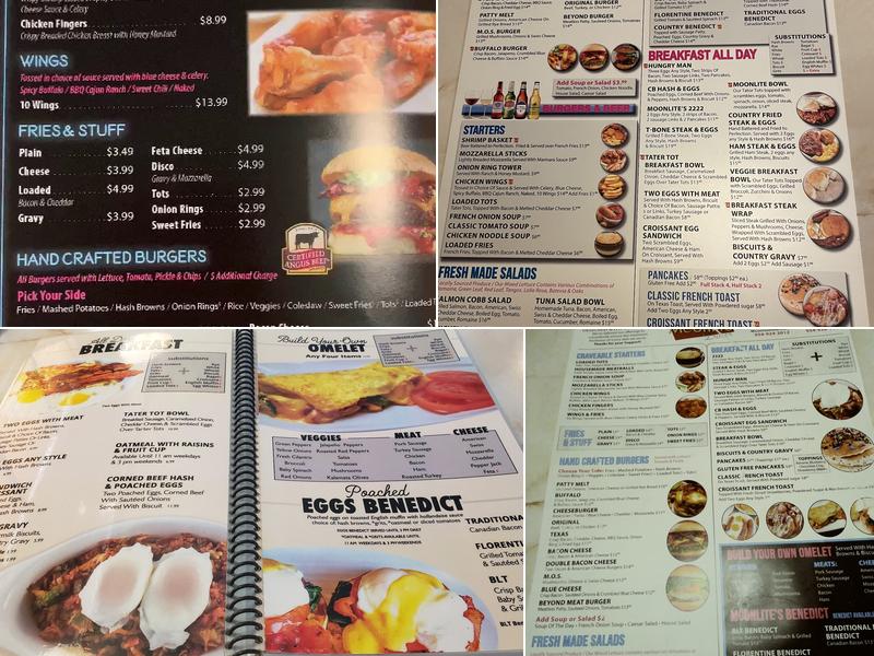 Moonlite Diner Menu