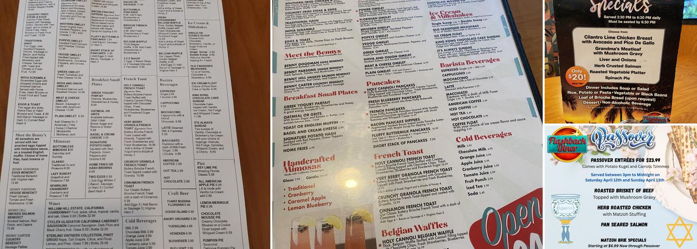 Flashback Diner Menu