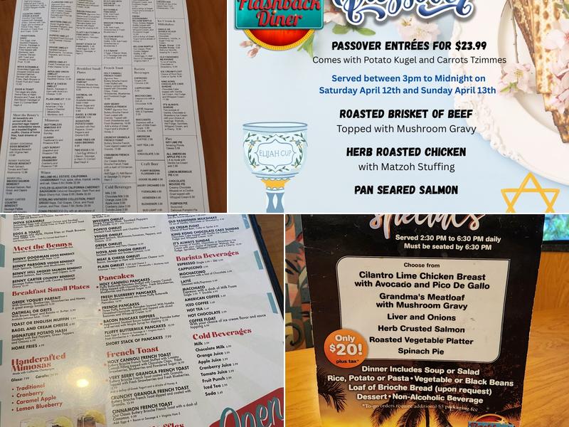 Flashback Diner Menu