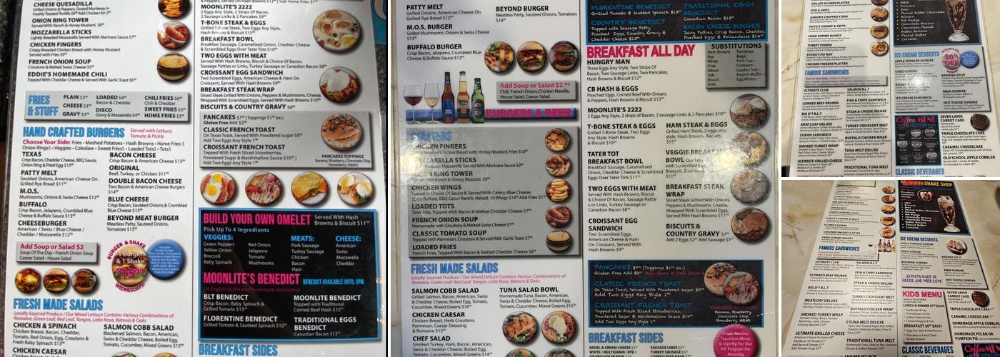 Moonlite Diner Menu