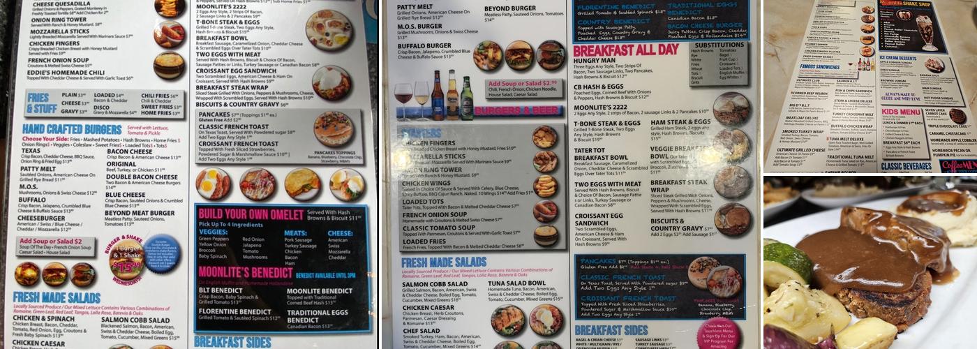 Moonlite Diner Menu