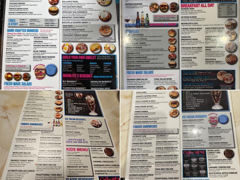 Moonlite Diner Menu