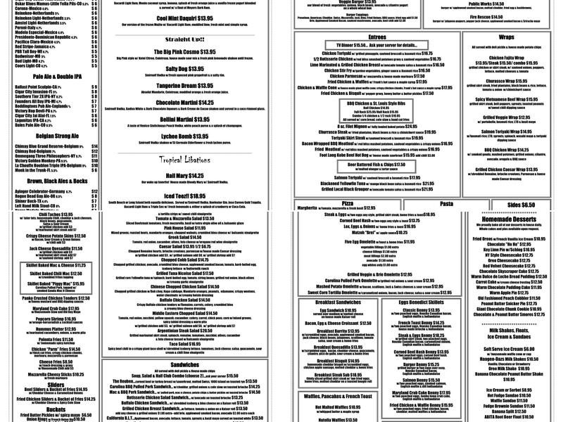 Prime 112 Restaurant Menu