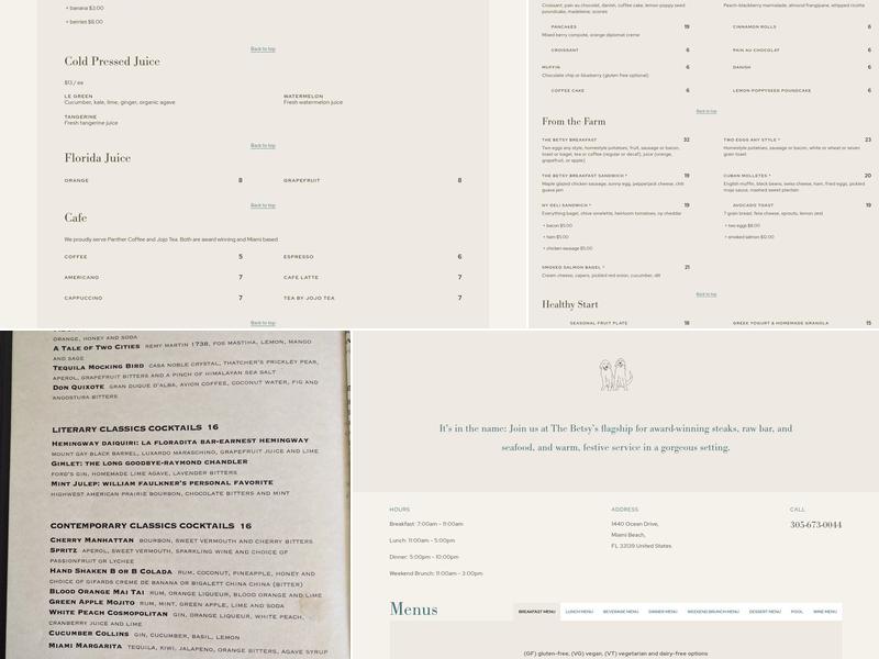 LT Steak & Seafood Menu