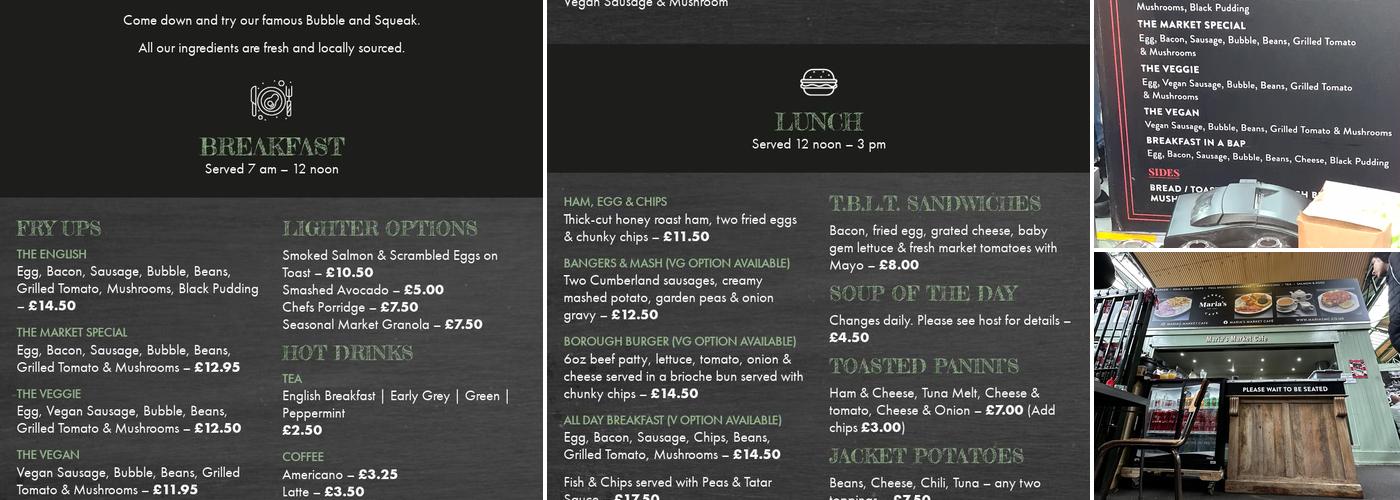 Maria's Market Cafe Menu