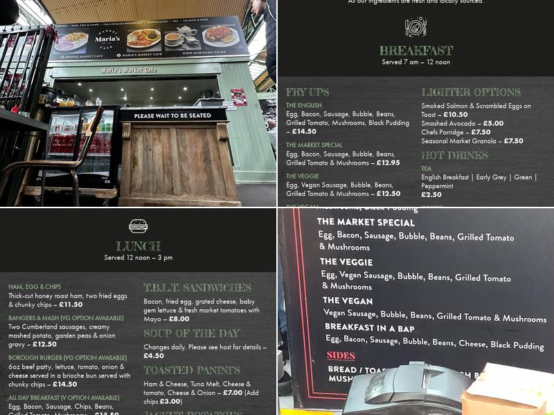 Maria's Market Cafe Menu