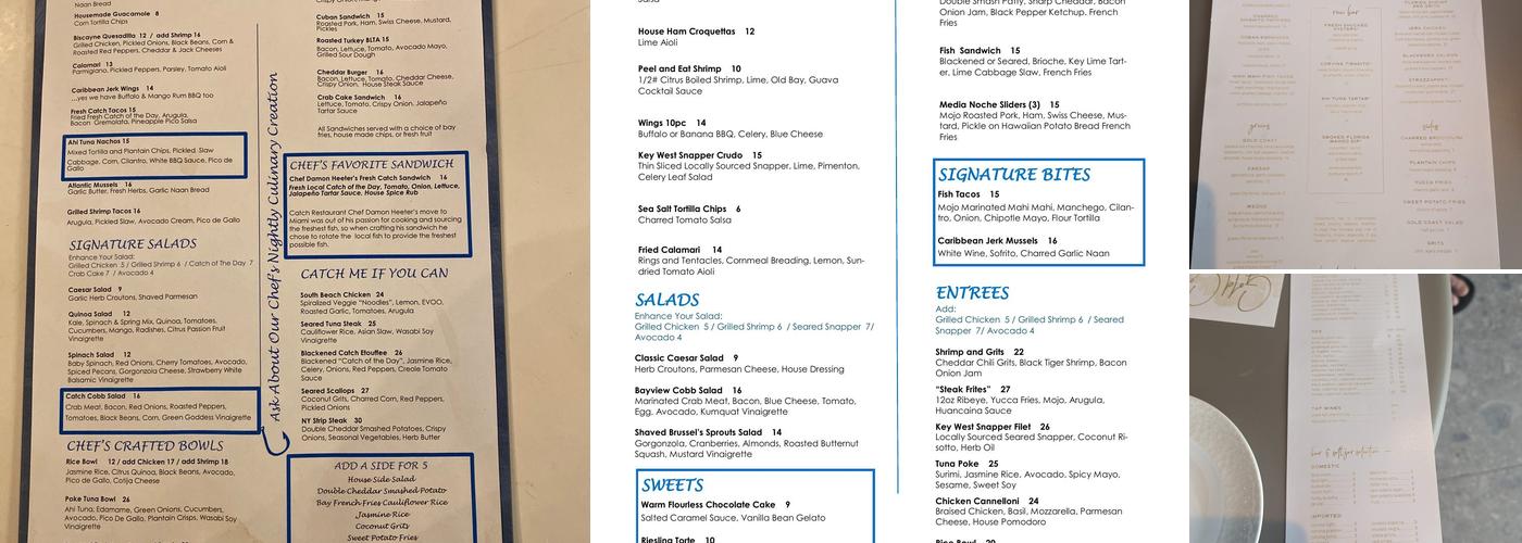 Catch Grill & Bar Menu