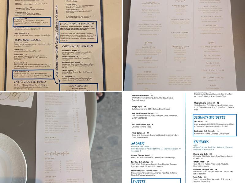 Catch Grill & Bar Menu