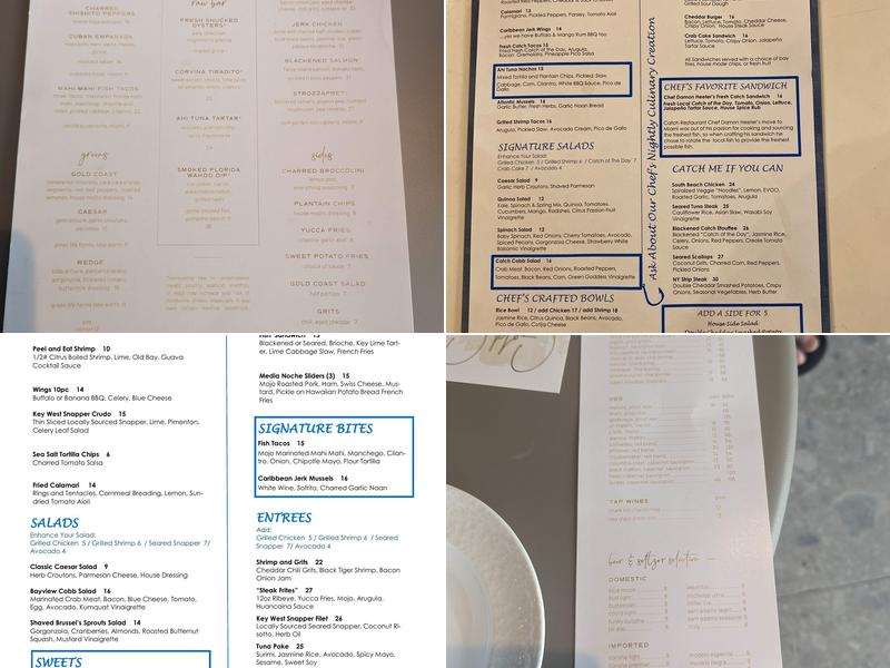 Catch Grill & Bar Menu