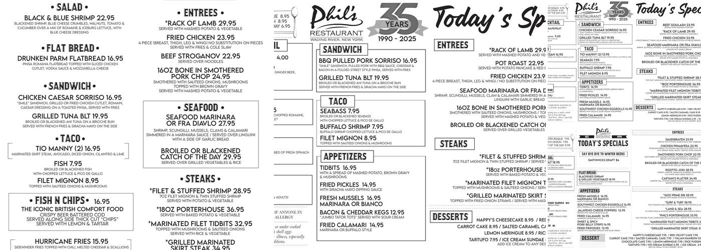 Phil's Menu