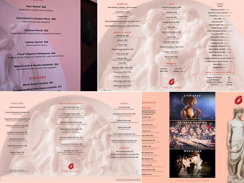 The Globe Menu