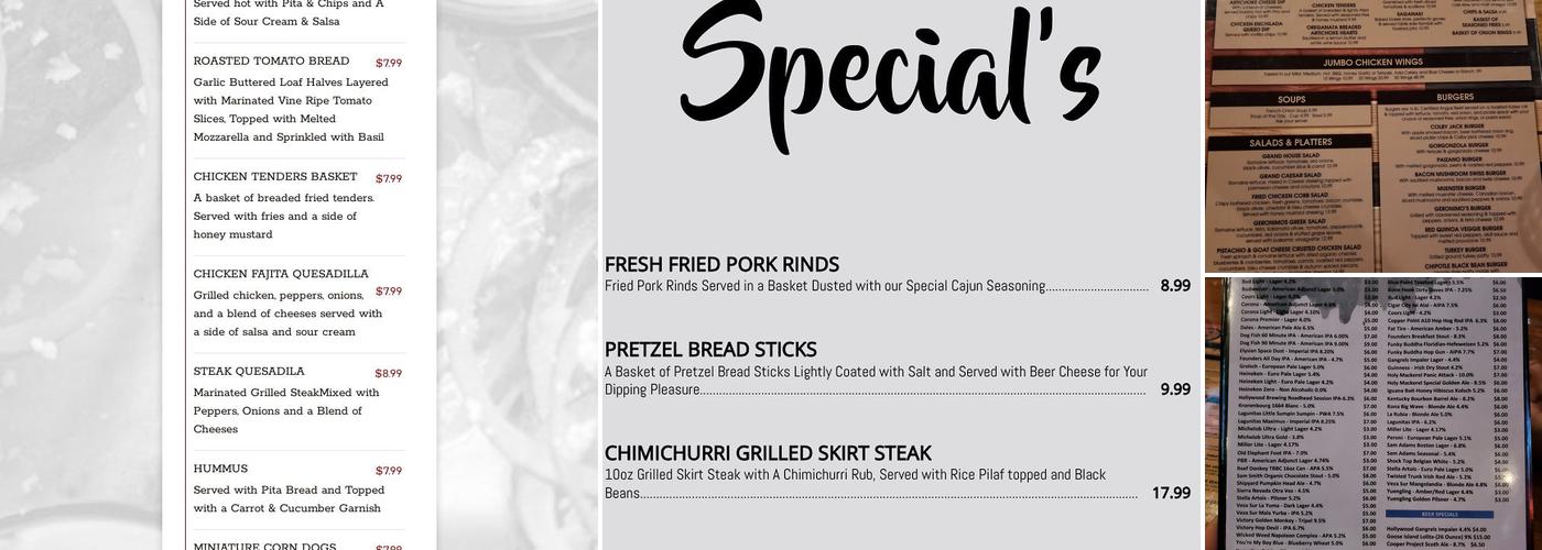 Geronimos Grill Menu