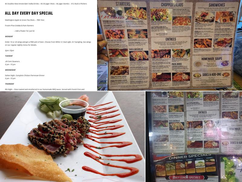 Slackers Bar & Grill Menu