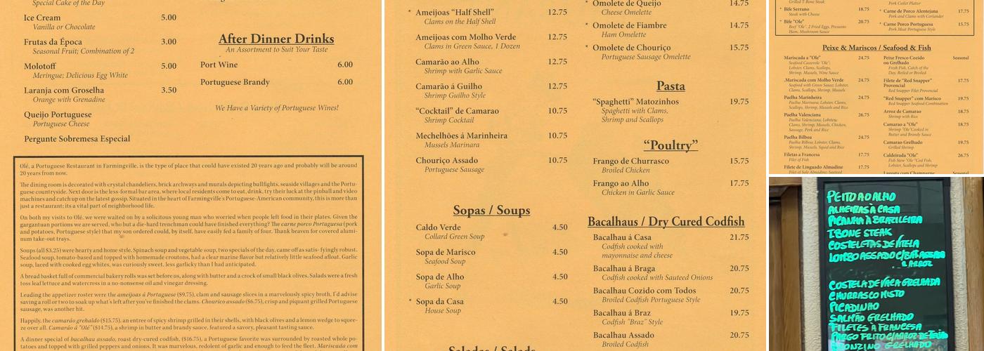 Ole Restaurant Menu