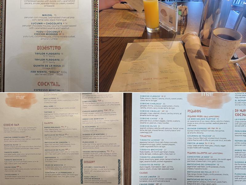 La Mar by Gastón Acurio Menu