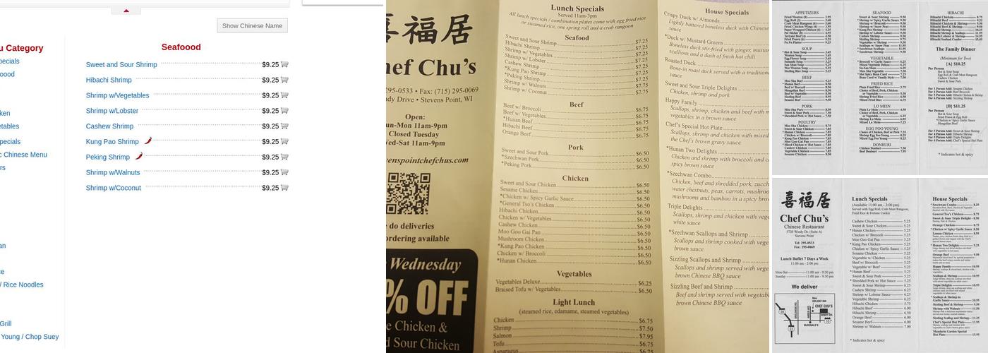 CHEF CHU'S Menu