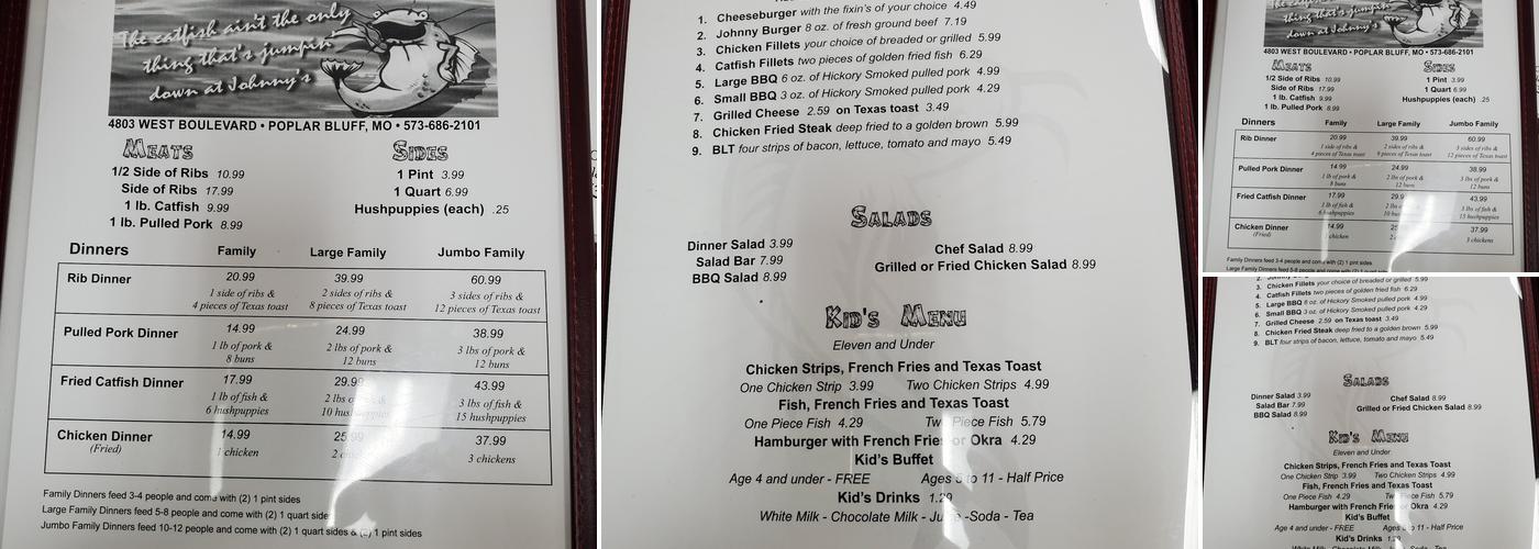 Johnny's Menu