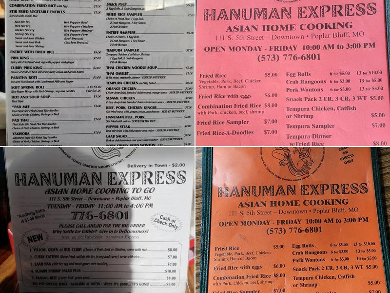 Hanuman Express Menu