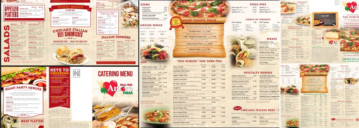 Amore Pizza Scarsdale Menu