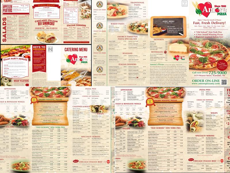 Amore Pizza Scarsdale Menu