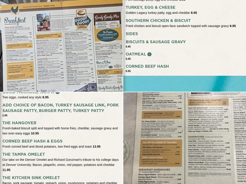 Goody Goody Burgers Menu