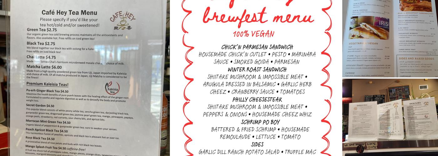 Cafe Hey Menu