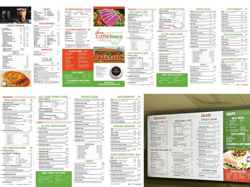 Caffé Fresco & Marketplace Menu