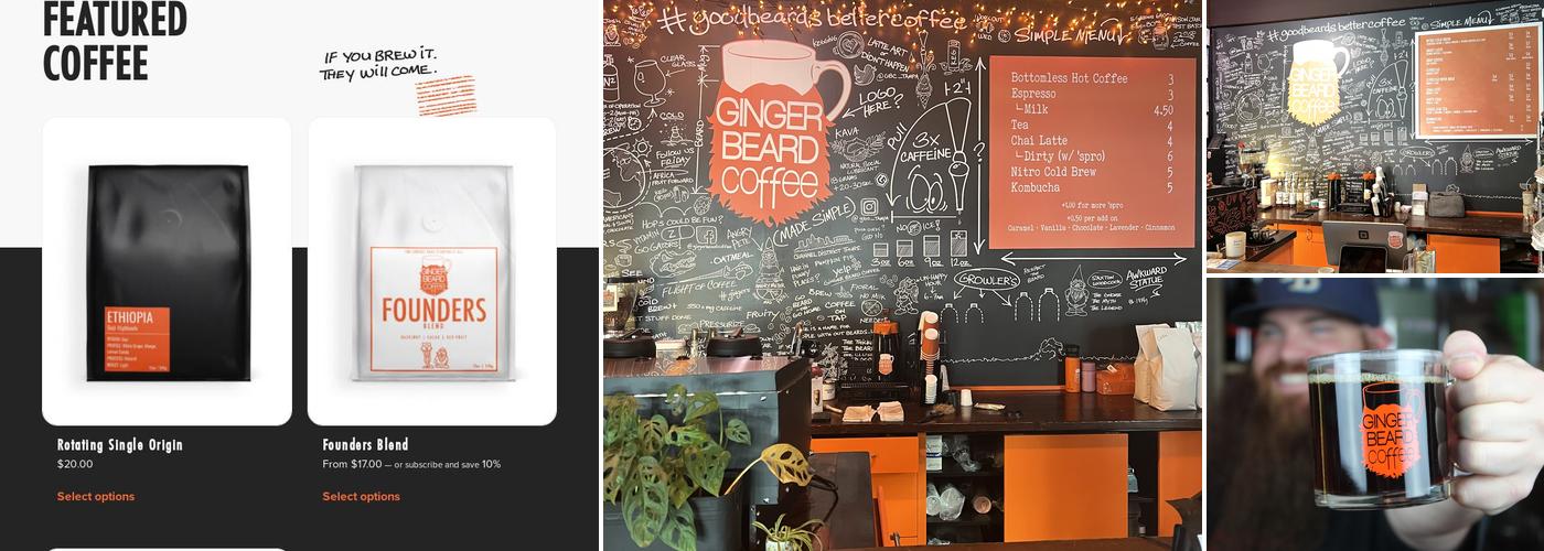 Ginger Beard Coffee Menu