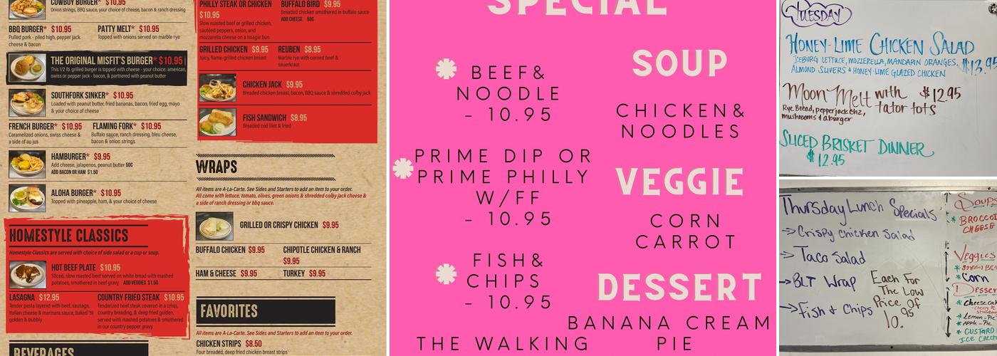 Southfork Motel & Grill Menu