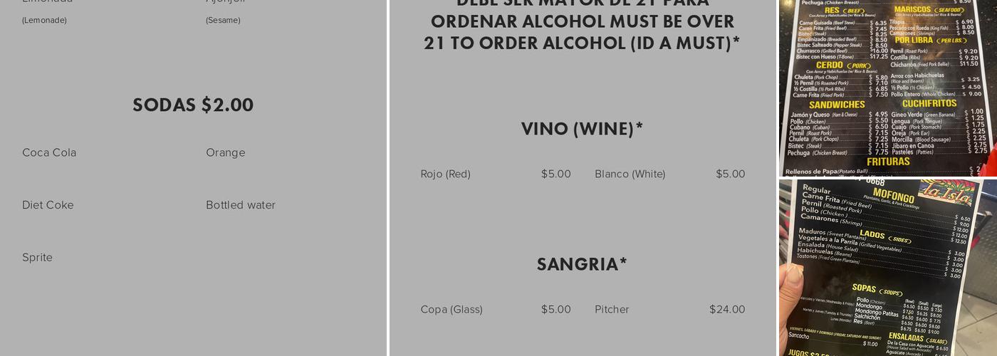 La Isla Menu