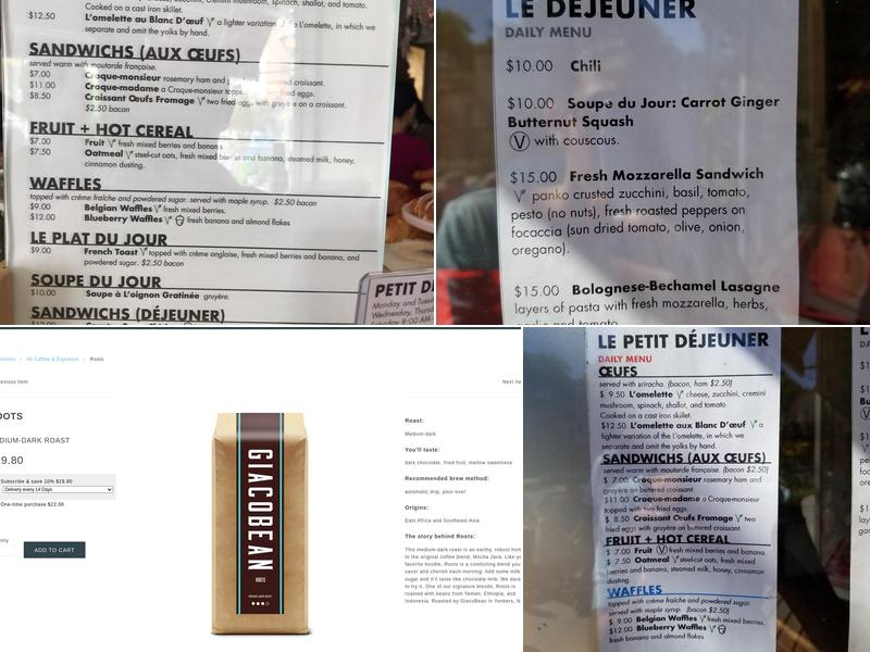 Antoinette's Patisserie Menu