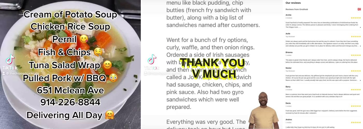 The Chipper Truck Cafe Menu