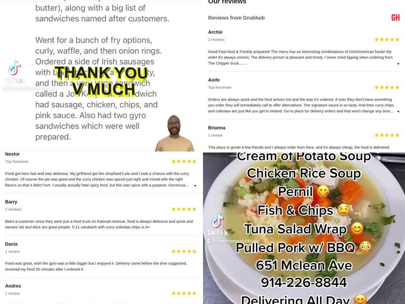 The Chipper Truck Cafe Menu