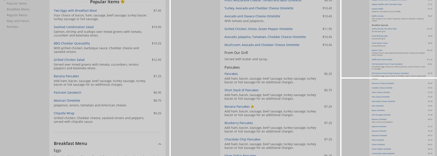 Paxos Grill & Cafe Menu