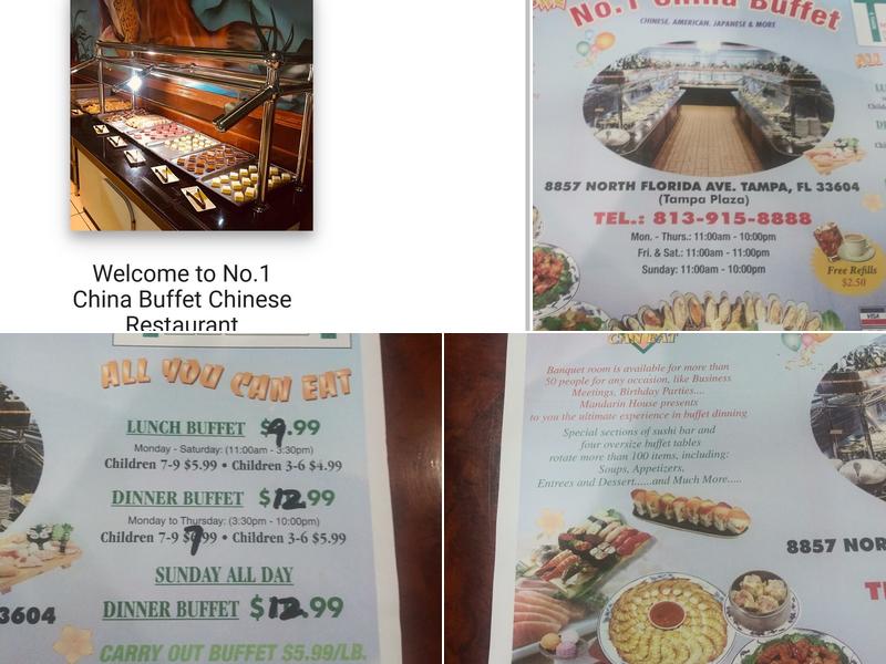 No.1 China Buffet Menu