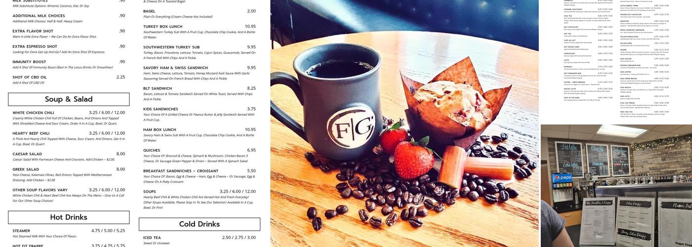 Familiar Grounds Menu