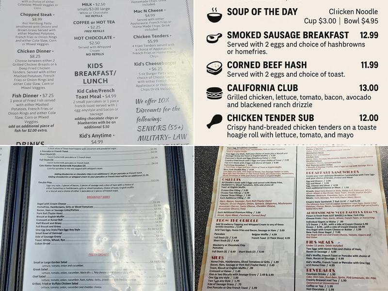 The New York Diner- Valrico Menu
