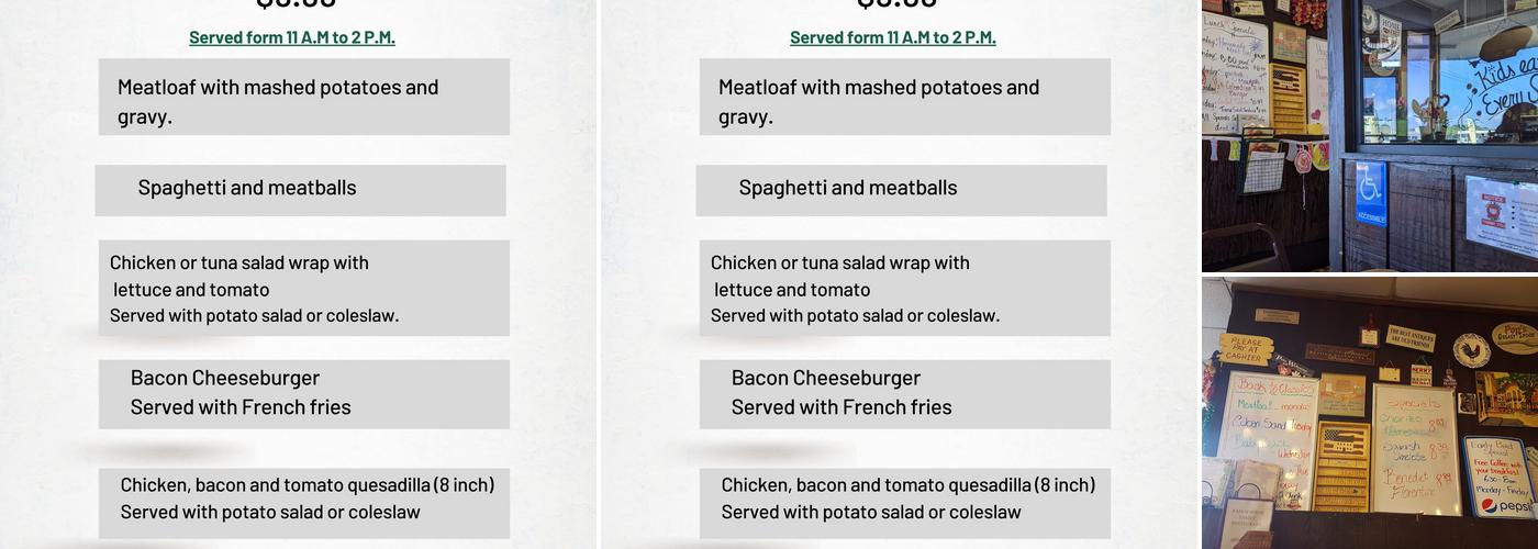 Ranch House Restaurant Menu