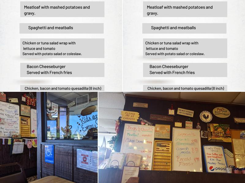 Ranch House Restaurant Menu