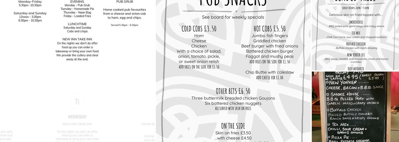 New Inn Menu