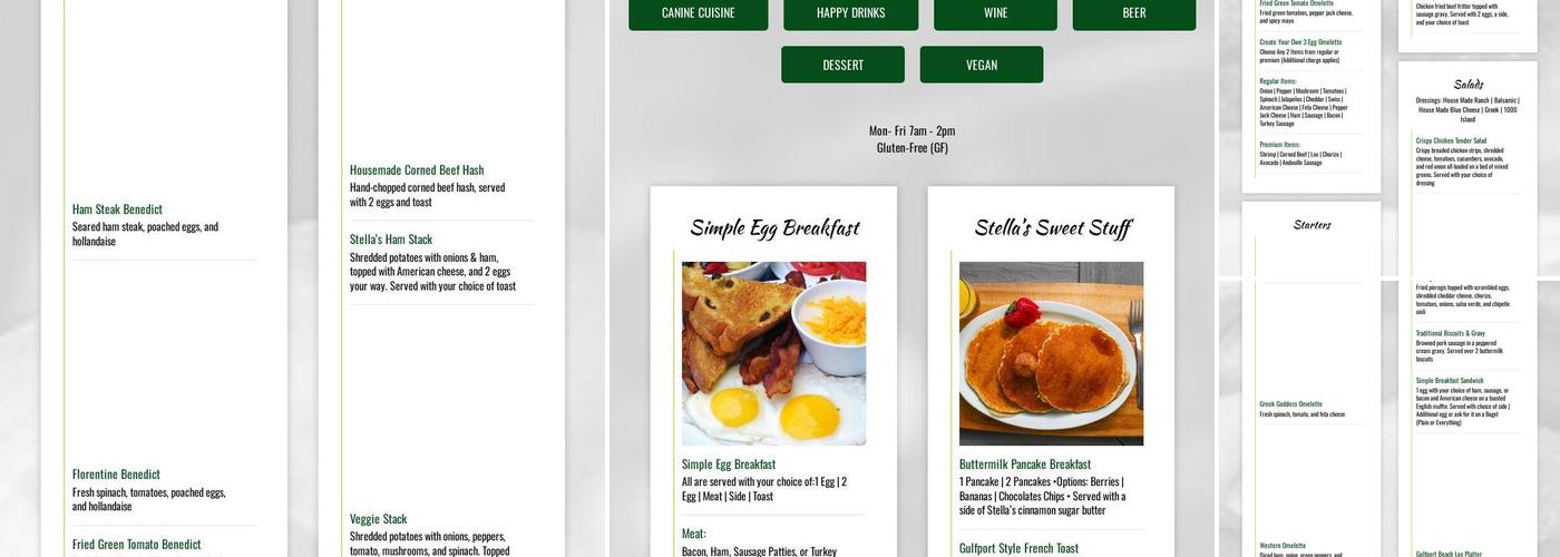 Stella's Menu