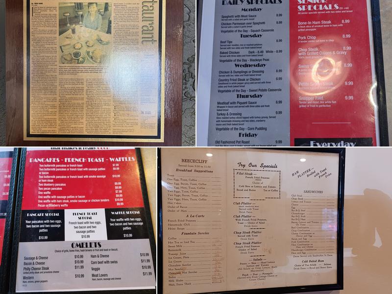 Reececliff Family Diner Menu