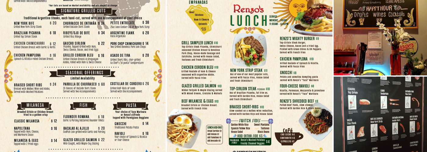 Renzo's Menu