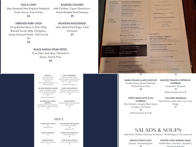 Del Frisco's Grille Menu