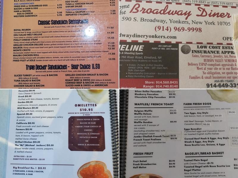 Broadway Diner Menu