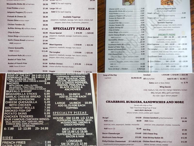 The Long Bar Pub & Grill Menu