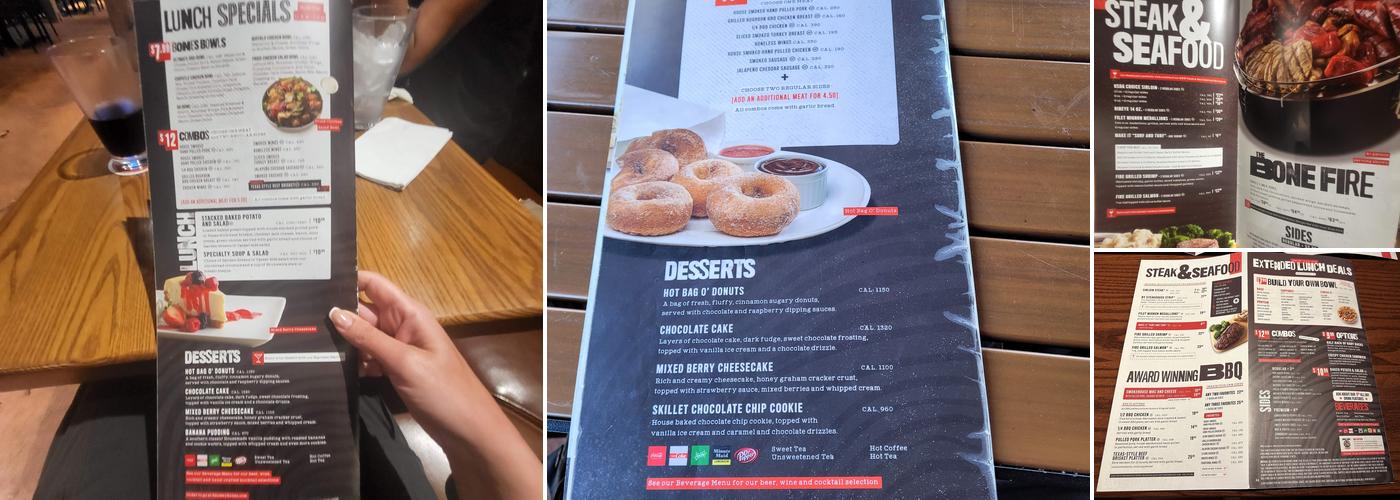 Smokey Bones Clearwater Menu