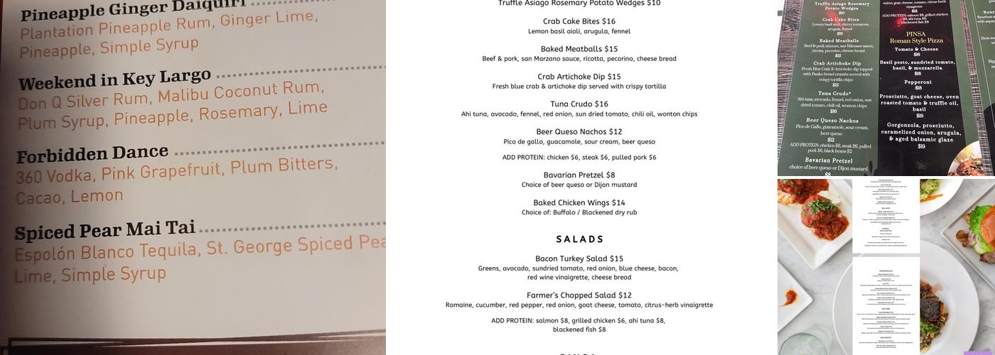 Taps Restaurant Bar & Lounge Menu