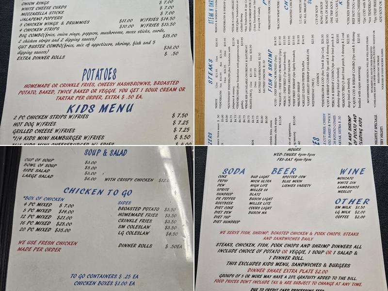 Meyer's Clint-Mar Supper Club Menu