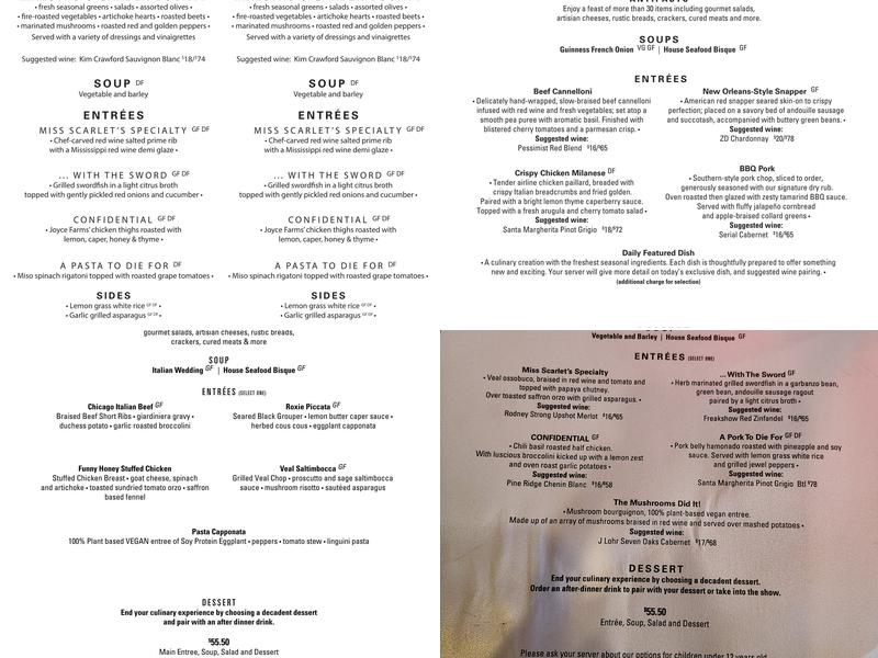Maestro's Restaurant Menu